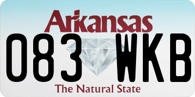 AR license plate 083WKB