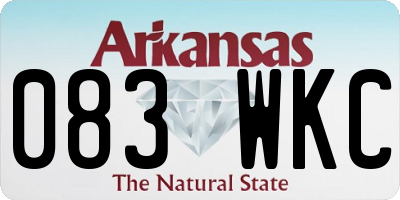 AR license plate 083WKC