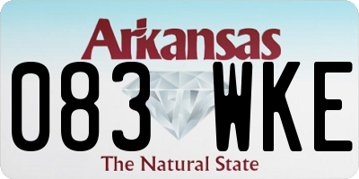 AR license plate 083WKE