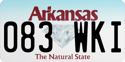 AR license plate 083WKI