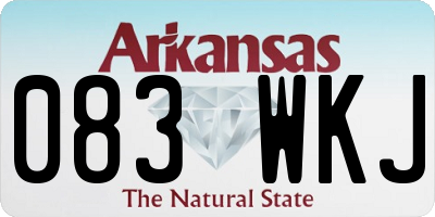 AR license plate 083WKJ