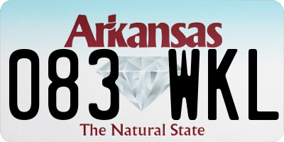 AR license plate 083WKL