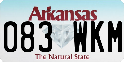 AR license plate 083WKM