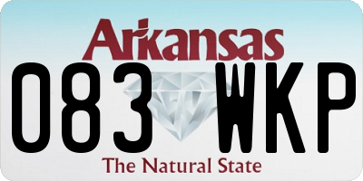 AR license plate 083WKP
