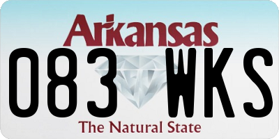 AR license plate 083WKS