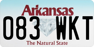 AR license plate 083WKT