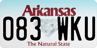 AR license plate 083WKU