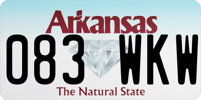 AR license plate 083WKW