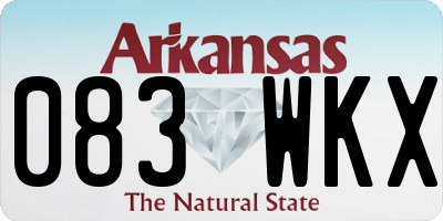 AR license plate 083WKX