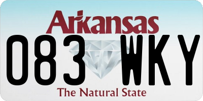 AR license plate 083WKY
