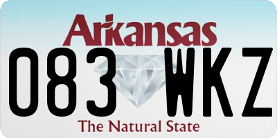 AR license plate 083WKZ