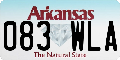 AR license plate 083WLA