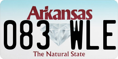 AR license plate 083WLE