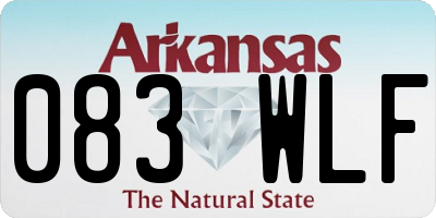 AR license plate 083WLF
