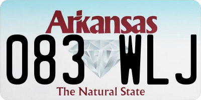 AR license plate 083WLJ