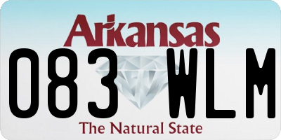 AR license plate 083WLM