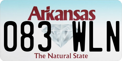 AR license plate 083WLN