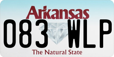 AR license plate 083WLP