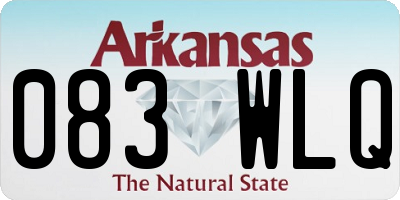 AR license plate 083WLQ