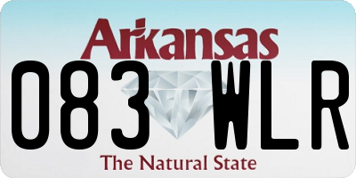 AR license plate 083WLR