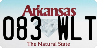 AR license plate 083WLT