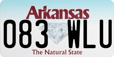 AR license plate 083WLU
