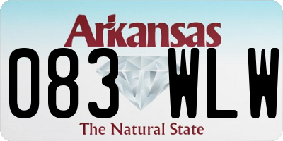 AR license plate 083WLW