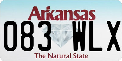 AR license plate 083WLX