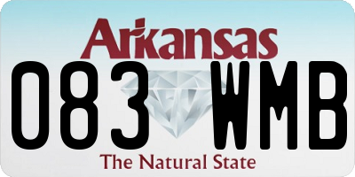 AR license plate 083WMB