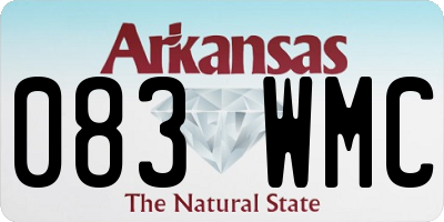 AR license plate 083WMC