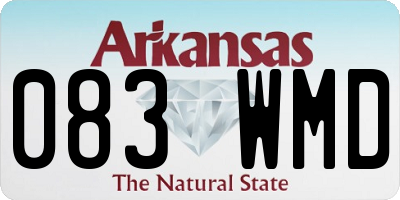 AR license plate 083WMD
