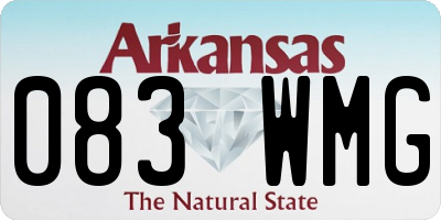 AR license plate 083WMG