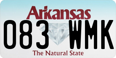 AR license plate 083WMK