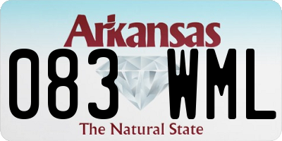 AR license plate 083WML