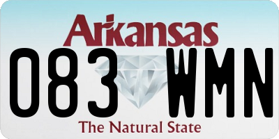 AR license plate 083WMN