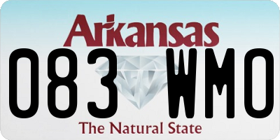 AR license plate 083WMO