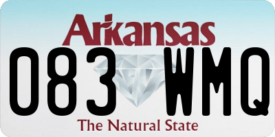 AR license plate 083WMQ