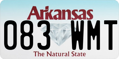 AR license plate 083WMT
