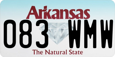 AR license plate 083WMW