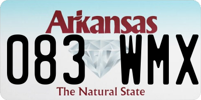 AR license plate 083WMX