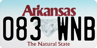 AR license plate 083WNB