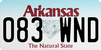AR license plate 083WND