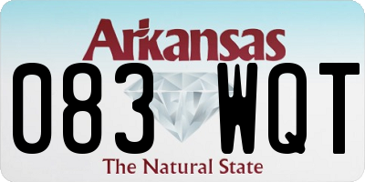 AR license plate 083WQT