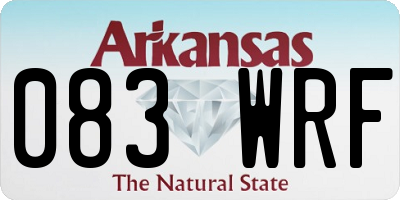AR license plate 083WRF