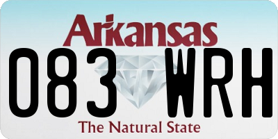 AR license plate 083WRH