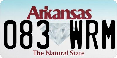 AR license plate 083WRM