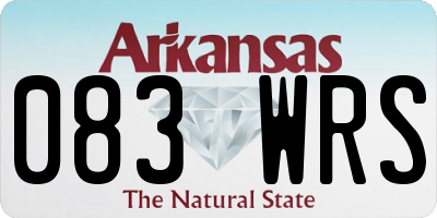 AR license plate 083WRS