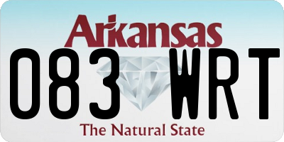 AR license plate 083WRT