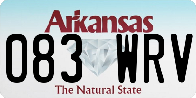 AR license plate 083WRV