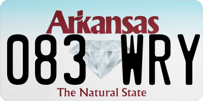 AR license plate 083WRY